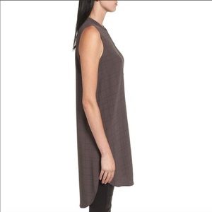 Gray windowpane tunic by Eileen Fisher M